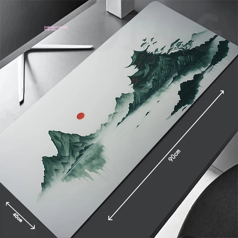 Chinese Ink Painting Mouse Pad For Gamers and Professionals, Non-slip, and Easy to Clean and Install