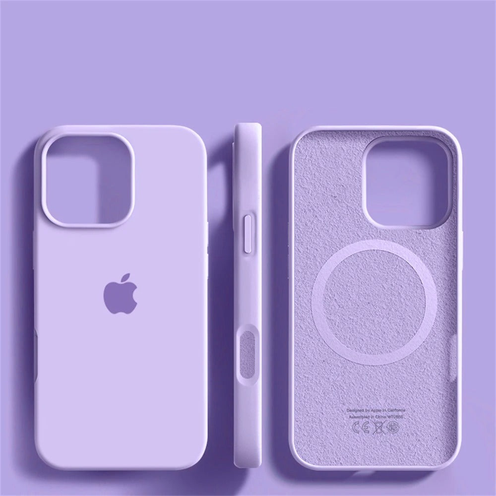Geunine Silicon Cases for iPhone 15 Series Compatible with Wireless Charging with Strong Magnet