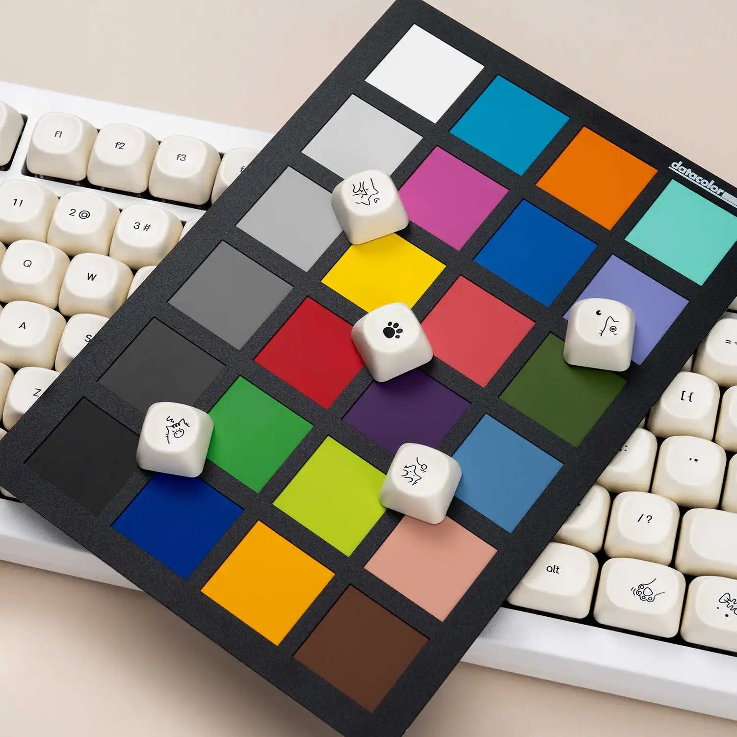 Cute Cat Keycaps For Mechanical Keyboard With 124 Keys