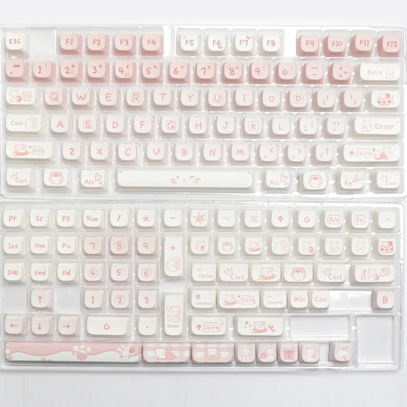 Cute Cat Keycaps for Mechanical Keyboard (84 Keys)