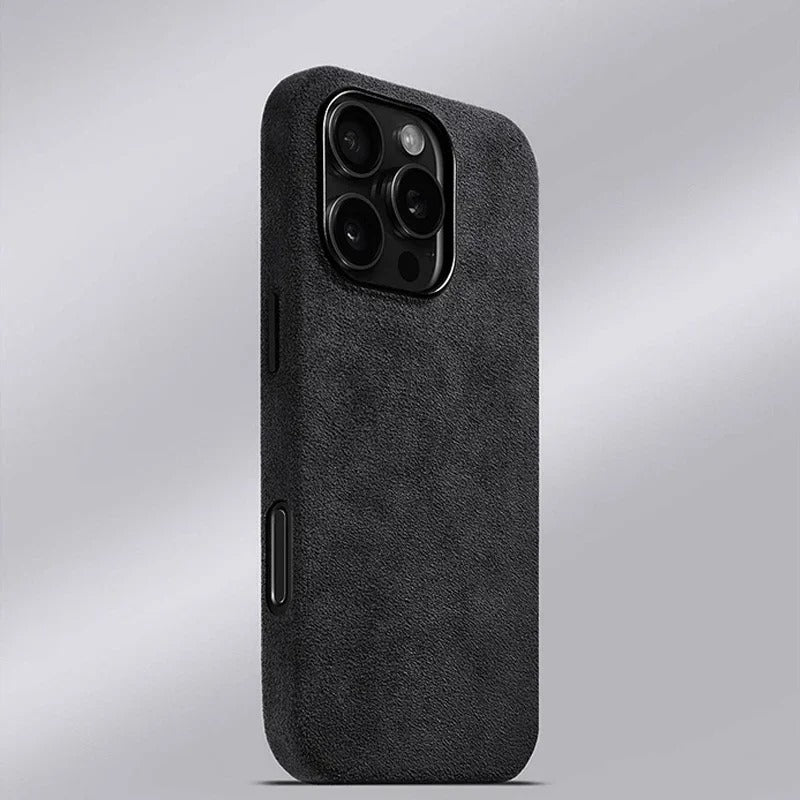Italian Suede Leather Case for iPhone 16 Series