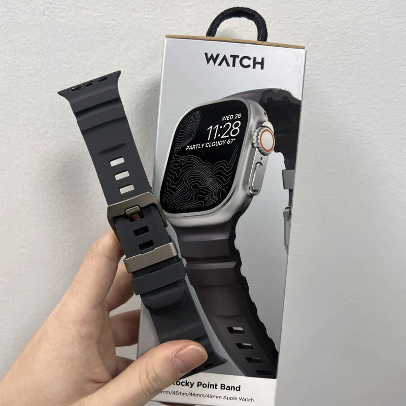 Silicone Strap Sports Bracelet Band for Apple Watch 1-2-3-4-5-6-7-8-9-10