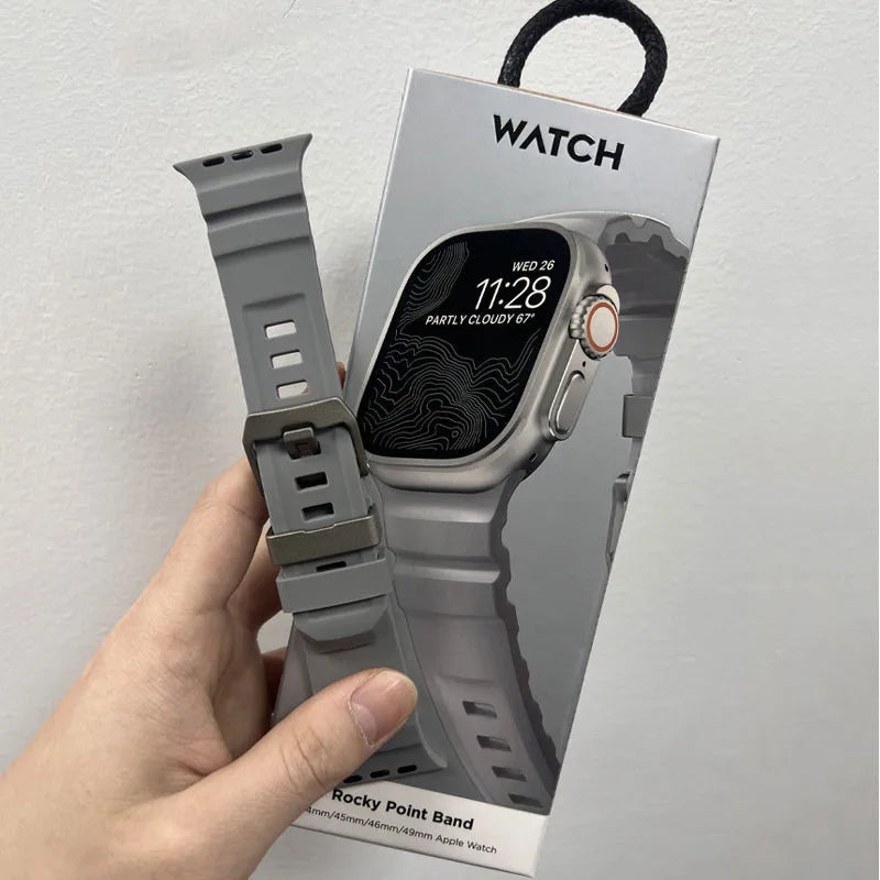 Silicone Strap Sports Bracelet Band for Apple Watch 1-2-3-4-5-6-7-8-9-10