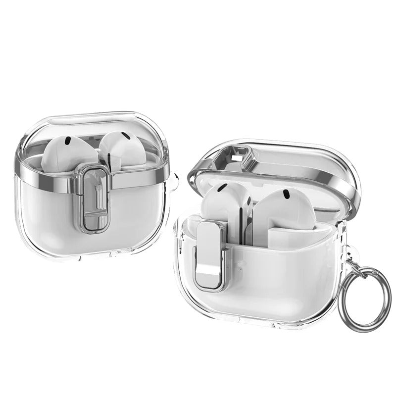 Transparent Case For Samsung Galaxy Buds 3 Pro / Buds 3 Cover Lock Buckle Anti Fall Protective