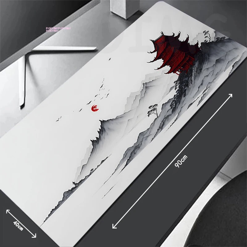 Chinese Ink Painting Mouse Pad For Gamers and Professionals, Non-slip, and Easy to Clean and Install