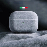 Italian Suede Leather Case For Airpods 3 and 4 and Airpods Pro 1 and Pro 2