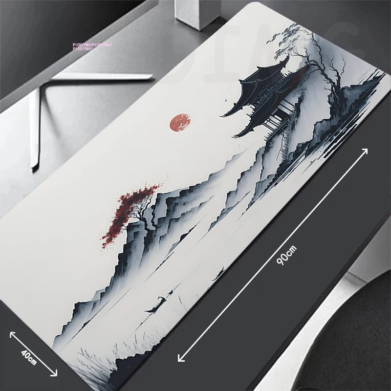 Chinese Ink Painting Mouse Pad For Gamers and Professionals, Non-slip, and Easy to Clean and Install