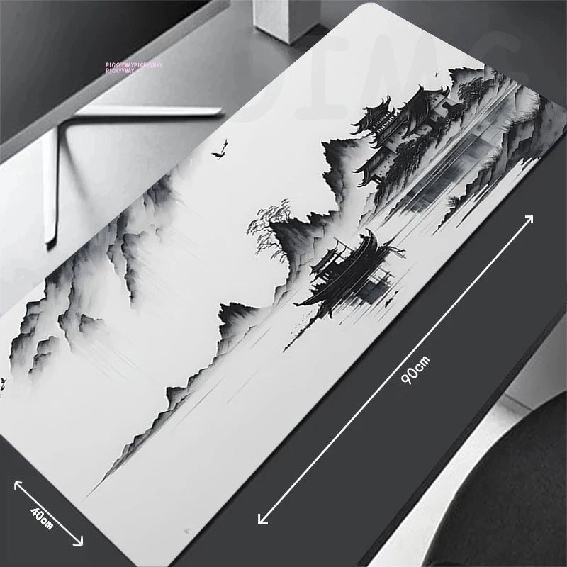 Chinese Ink Painting Mouse Pad For Gamers and Professionals, Non-slip, and Easy to Clean and Install
