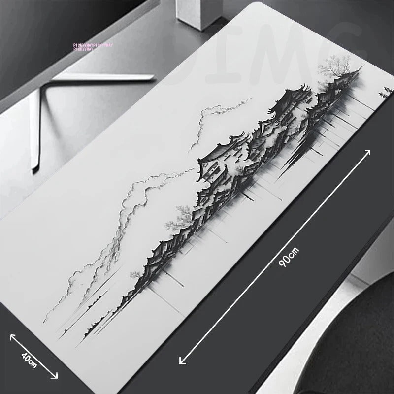 Chinese Ink Painting Mouse Pad For Gamers and Professionals, Non-slip, and Easy to Clean and Install