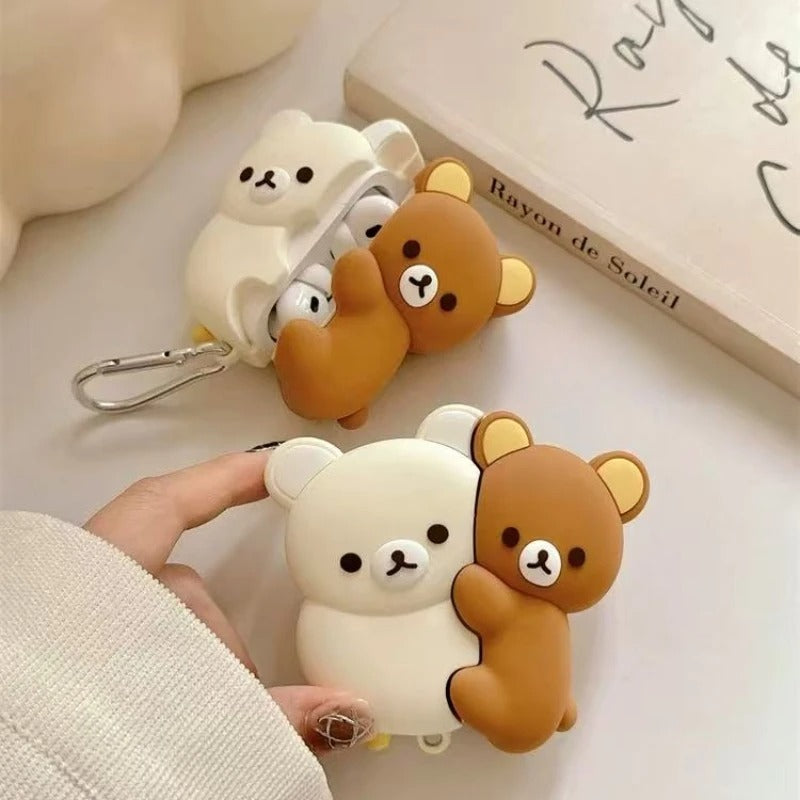 3D Bear Hug Silicone Cartoon Cute Case for Airpods