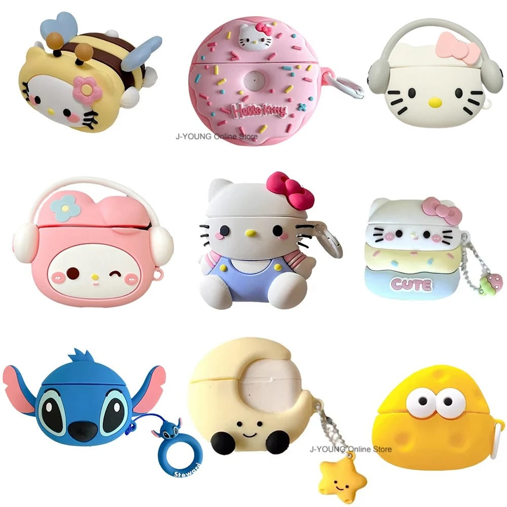 3D Cartoon Cases for Apple Airpods Made With Soft Silicone