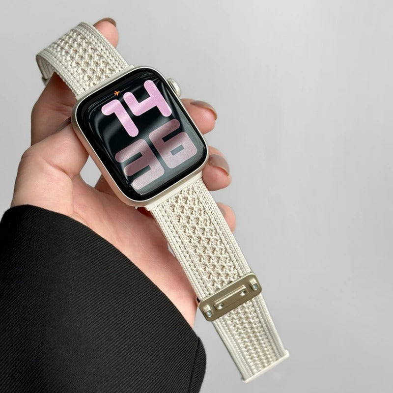 Apple Watch Breathable Knit Nylon Braided Magnetic Buckle Strap – Lightweight, Comfortable &amp; Stylish