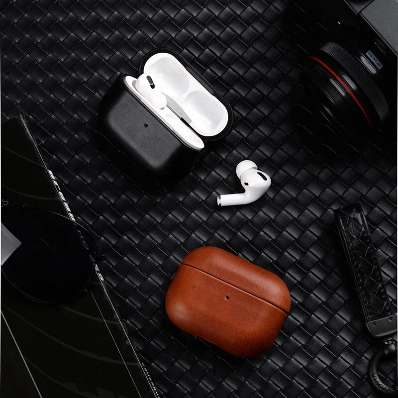 Premium Genuine Cowhide Leather Case for Airpods 1 / 2 / 3 / 4 / and Pro 1 and Pro 2