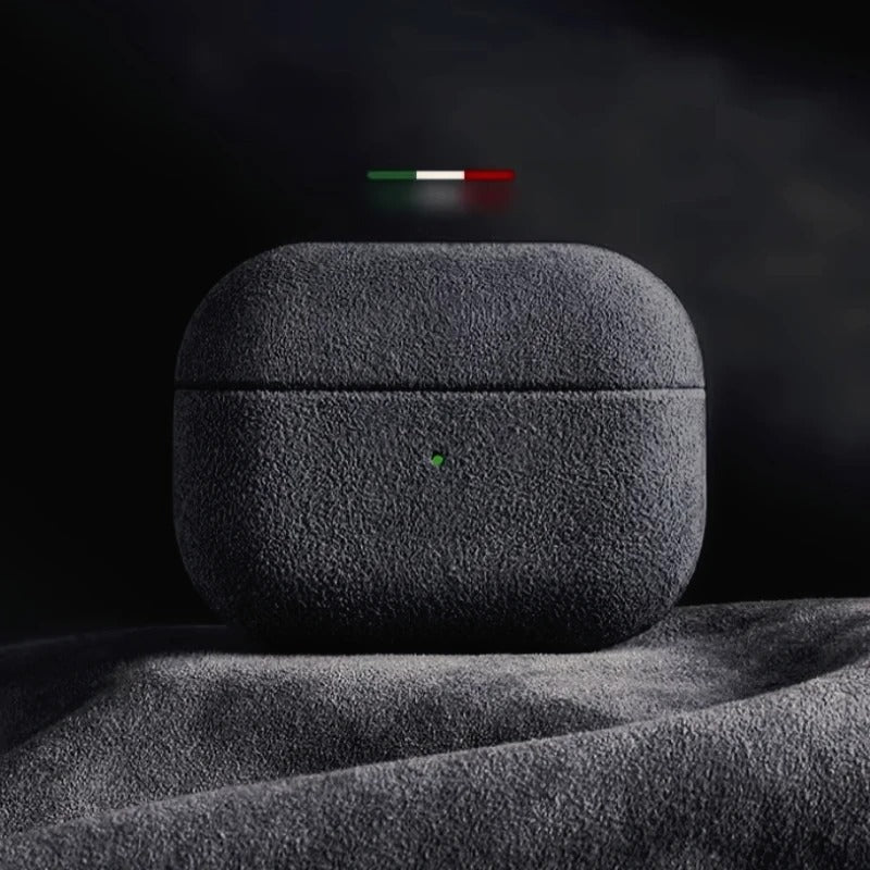 Italian Suede Leather Case For Airpods 3 and 4 and Airpods Pro 1 and Pro 2