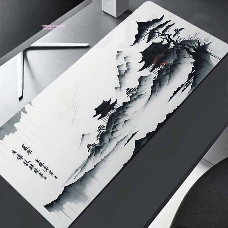 Chinese Ink Painting Mouse Pad For Gamers and Professionals, Non-slip, and Easy to Clean and Install