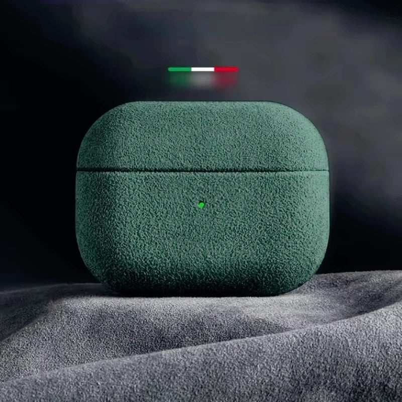 Italian Suede Leather Case For Airpods 3 and 4 and Airpods Pro 1 and Pro 2