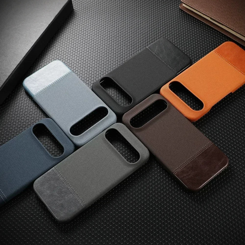 Retro Stiched Leather Phone Case for Google Pixel 9 Series