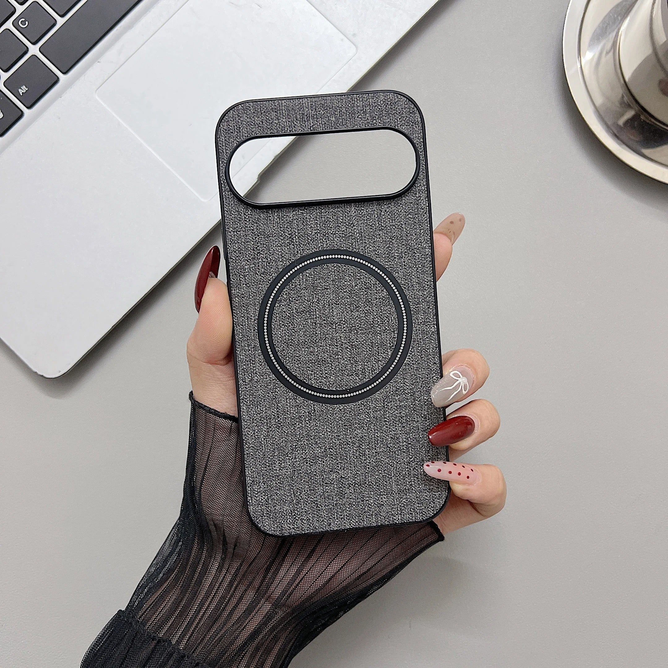 Cloth Fiber Textured Case with Magsafe Magnet for Google Pixel 9 +