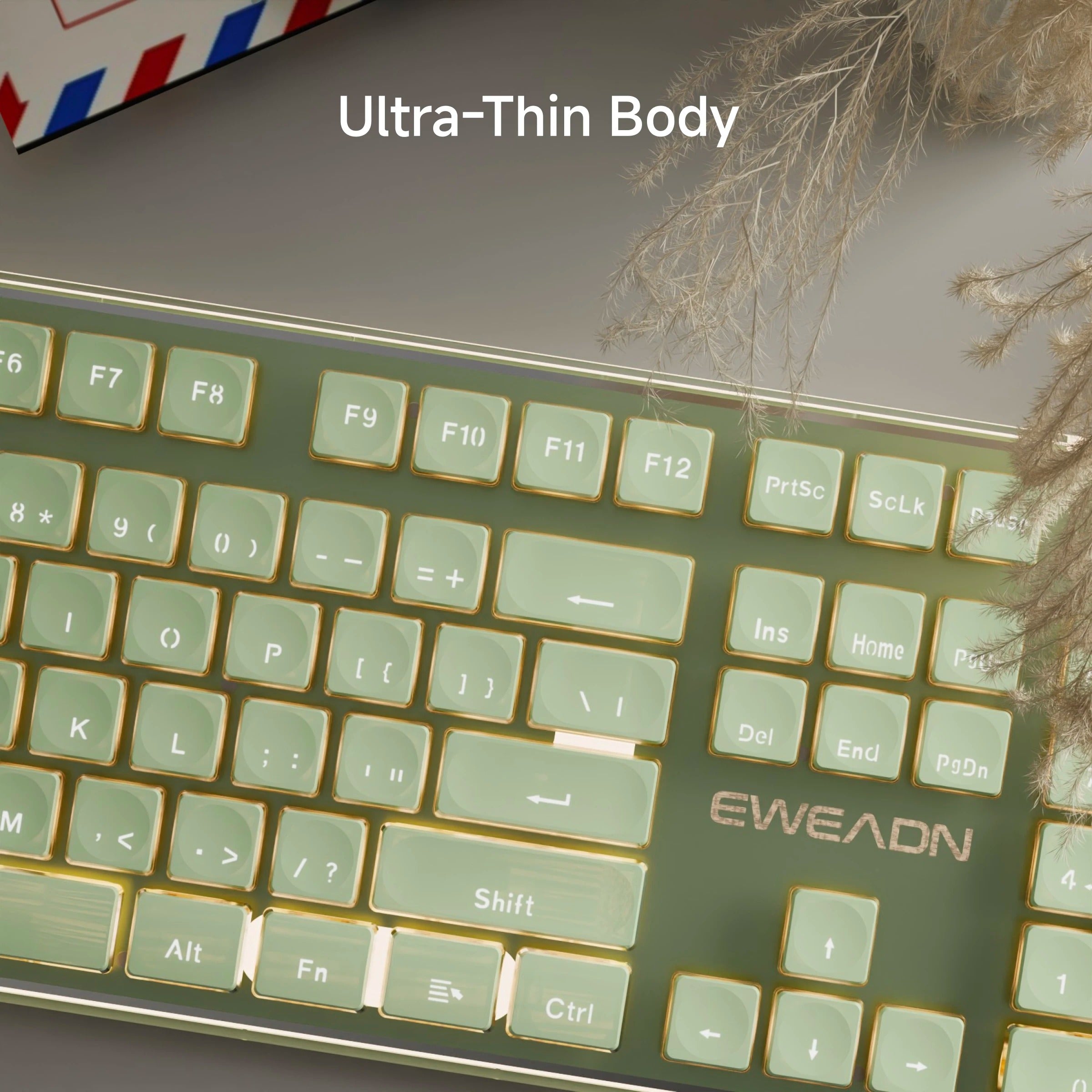 Wireless Bluetooth Keyboard With Metal Panel 104 Keys