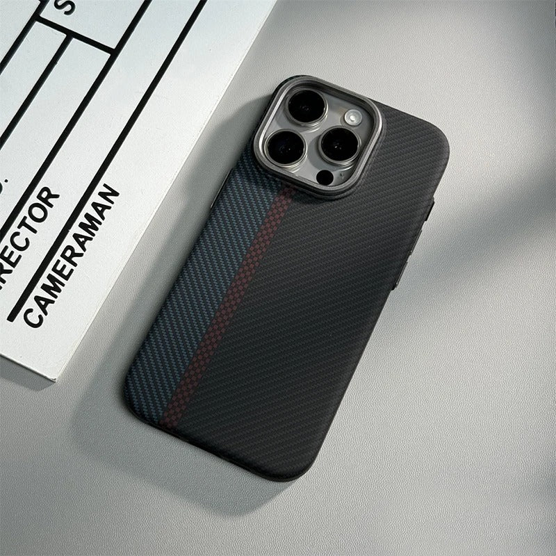 Carbon Fiber Texture With Magsafe Cases for iPhone 16 Series