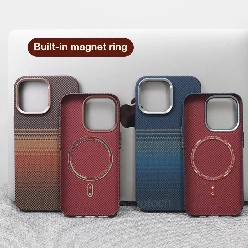 Luxury Relief Texture Magnetic Phone Case For iPhone 16 Series
