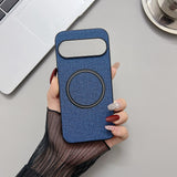 Cloth Fiber Textured Case with Magsafe Magnet for Google Pixel 9 +