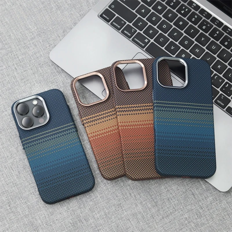 Luxury Relief Texture Magnetic Phone Case For iPhone 15 Series
