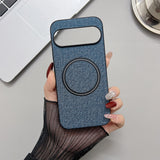 Cloth Fiber Textured Case with Magsafe Magnet for Google Pixel 9 +
